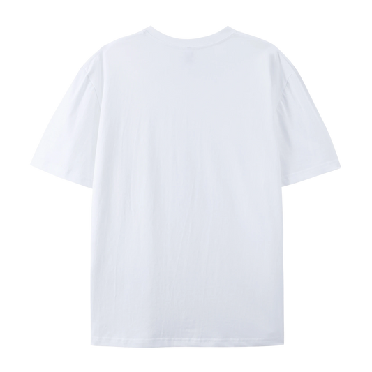 Plain white t-shirt on a white background