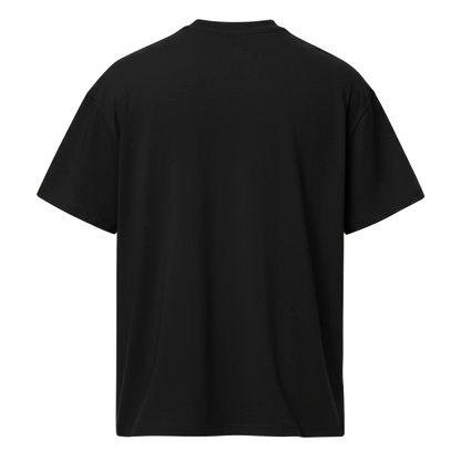 Black t-shirt on a white background