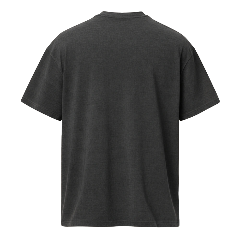 Black t-shirt on a white background