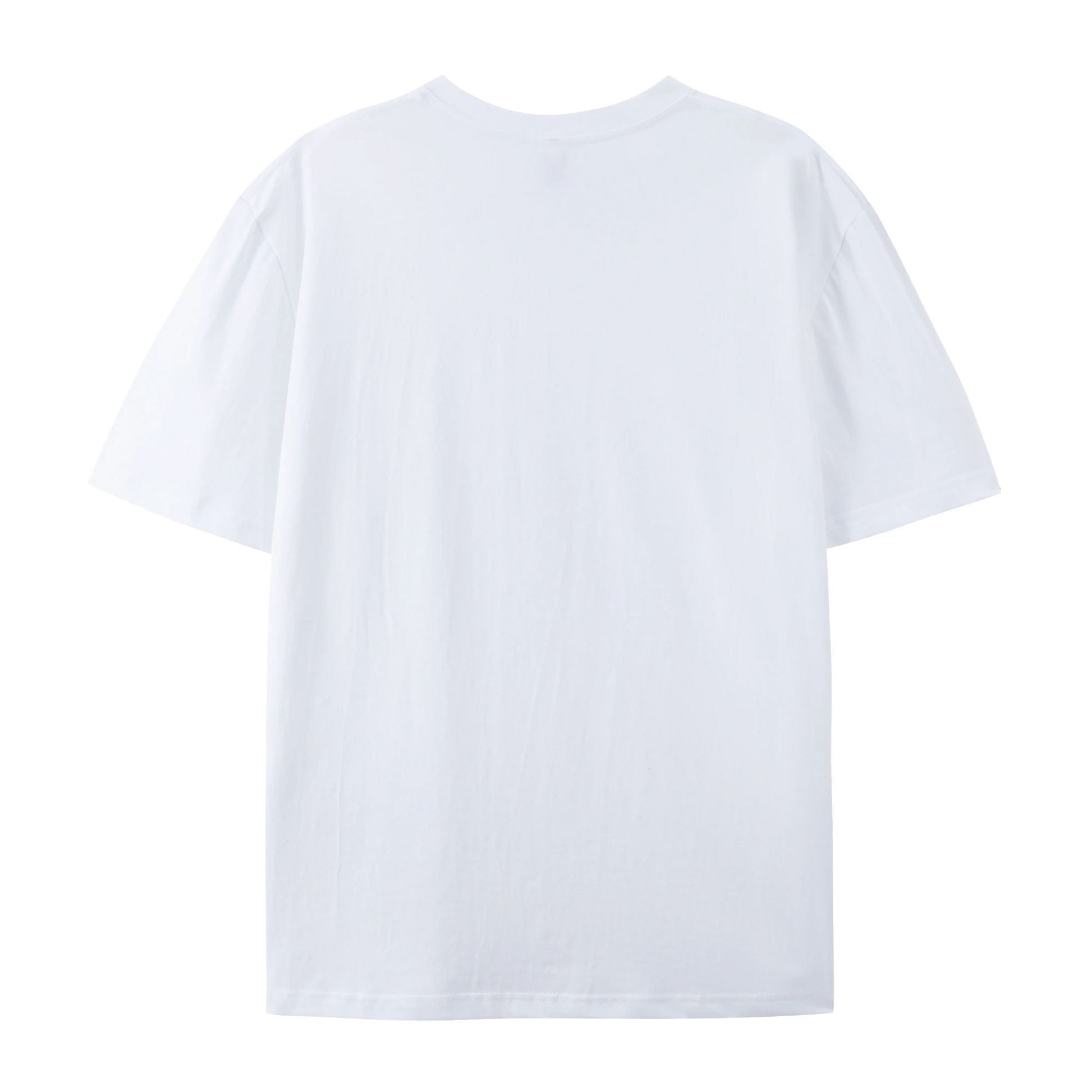 Plain white t-shirt on a white background